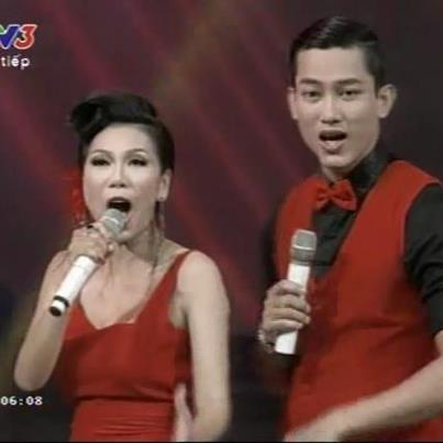 Photo: Phần thi của Lê Trung Cương và Khánh Ngọc. Mã số: 08. Bài hát: tiếng Đức Ich bau ne Stadt für dich