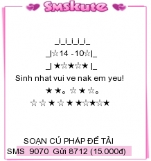 Tin nhan hinh chuc mung sinh nhat de thuong va doc dao