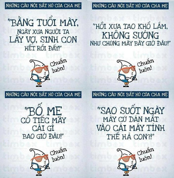 Những câu nói bất hủ của cha mẹ.