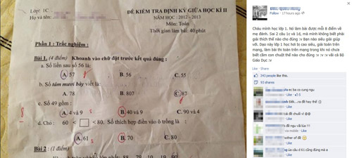 De toan lop 1 gay nhieu tranh cai