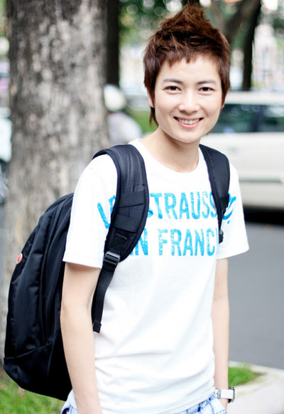 cựu người mẫu Thúy Vinh.