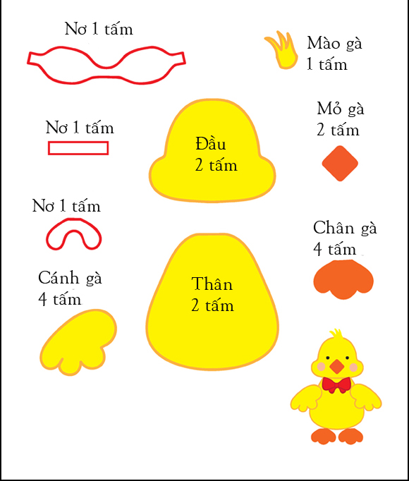 Chú gà bông dễ thương tặng ấy ơi