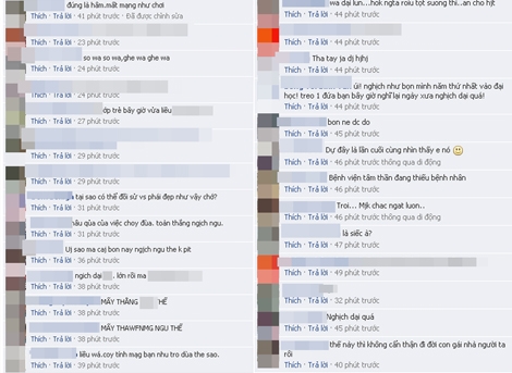 “Thot tim” voi tro dua nam sinh tha ban gai ra ngoai ban cong