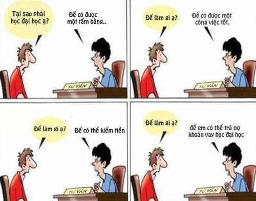 Bức tranh minh họa vui vui về lý do "