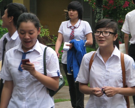 Học sinh ĐBSCL hoàn thành môn thi Hóa học. (Ảnh: Huỳnh Hải)