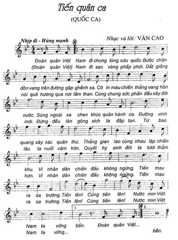 Bài Quốc ca đã ra đời và tồn tại hơn 60 năm
