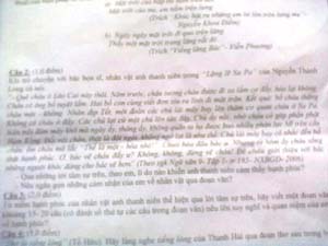 Nam Dinh dua quan niem hanh phuc vao de van thi tuyen sinh lop 10