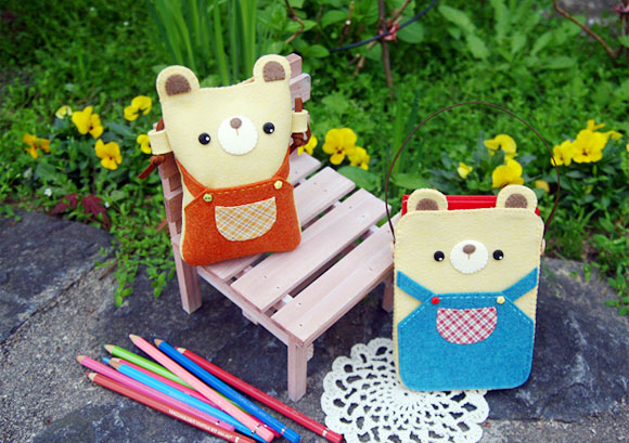 May túi đựng điện thoại hình gấu con cực cute