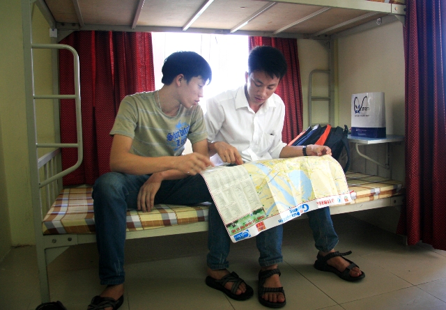 Thí sinh trọ thi ĐH tại làng sinh viên Hacinco. Ảnh: NN