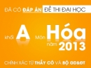 Lời giải chi tiết môn hóa khối A năm 2013