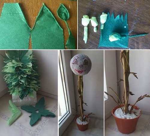 Làm hoa hồng giấy tuyệt đẹp từ giấy ăn