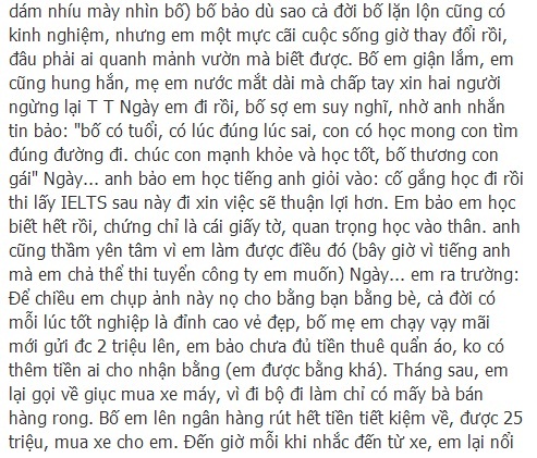Loi thu toi cua anh trai viet cho co em gai dua doi