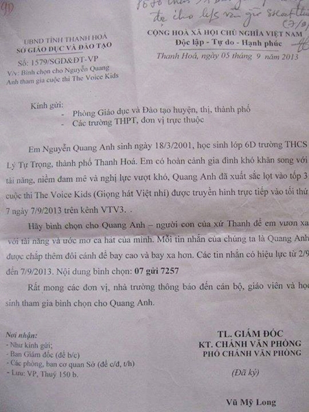 Giọng hát Việt nhí, Quang Anh, Ngọc Duy, Văn Phong, Mỹ Chi, Áo mới Cà Mau, Thu Hà