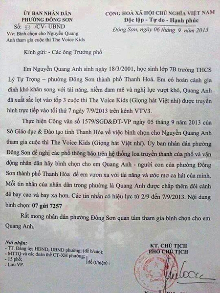 Giọng hát Việt nhí, Quang Anh, Ngọc Duy, Văn Phong, Mỹ Chi, Áo mới Cà Mau, Thu Hà