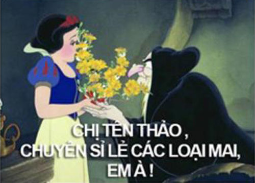 Trào lưu chế ảnh Bạch Tuyết khiến dân mạng điên đảo