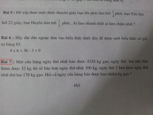 Nhung de toan gay tranh cai cua hoc sinh tieu hoc