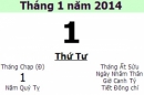 Lịch nghỉ tết dương lịch năm 2014