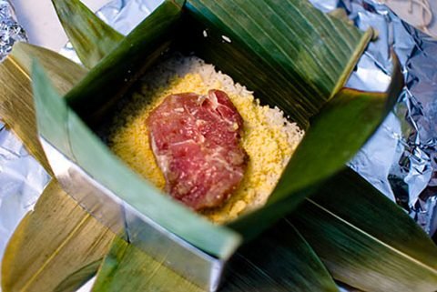 Cách gói bánh chưng xanh