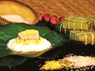 Cách gói bánh chưng xanh