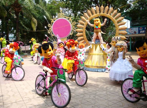 Dia diem vui choi tet nguyen dan 2014 tai TPHCM cho thieu nhi