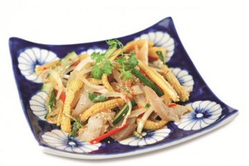  Bắp non trộn gân bò