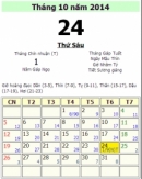 Năm 2014 nhuận tháng nào?