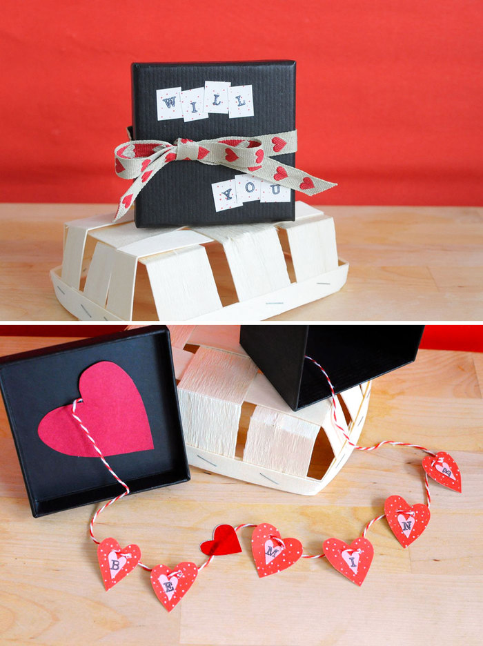 Cach lam hop qua dang yeu ngay Valentine