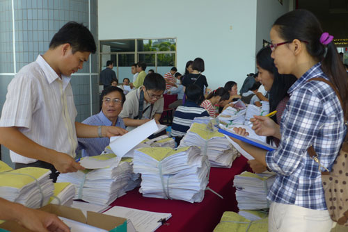 Ho so dang ky du thi DH, CD nam 2014 Mien Bac giam 30%