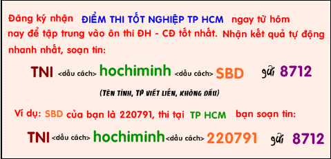 Thoi gian cong bo diem thi tot nghiep TPHCM nam 2014