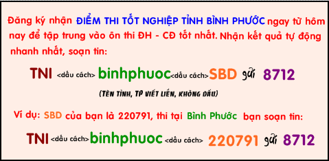 Binh Phuoc cong bo diem thi tot nghiep THPT vao ngay 16/6
