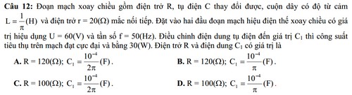 De thi thu dai hoc mon Ly khoi A, A1 nam 2014 lan 2 truong THPT chuyen Le Quy Don - Quang Tri
