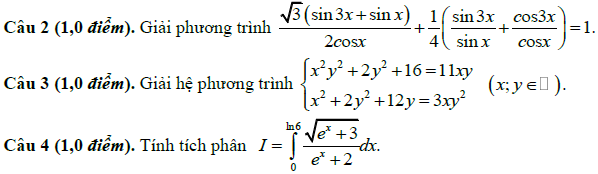 De thi thu dai hoc mon Toan khoi A,A1 nam 2014 lan 5 THPT chuyen Bac Ninh