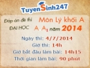 Đáp án 88Kinh Thể Thao, Casino Uy Tín đại học môn Lý khối A năm 2014