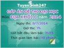 Đáp án 88Kinh Thể Thao, Casino Uy Tín môn Địa khối C năm 2014
