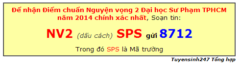 Diem chuan Dai Hoc Su Pham TPHCM nam 2014