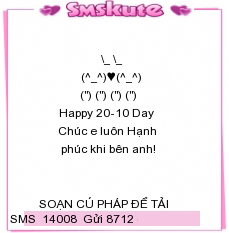 Tin nhan hinh ngay 20/10 dep nhat