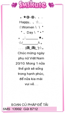 Tin nhan hinh ngay 20/10 dep nhat