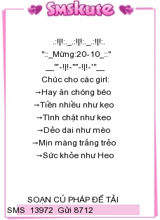 Tin nhan hinh ngay 20/10 dep nhat
