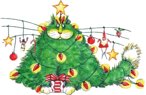 Cay thong Noel, ong gia, avatar va vat trang tri dep