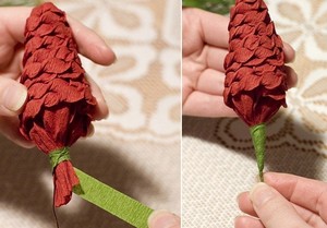 Dễ thương chùm quả thông Noel làm từ giấy 8