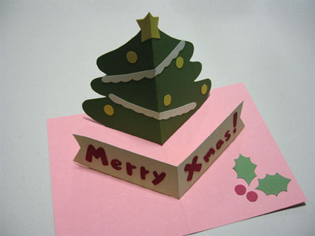 Huong dan lam thiep giang sinh hinh cay thong Noel