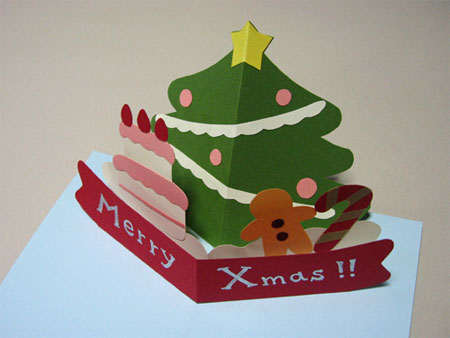 Huong dan lam thiep giang sinh hinh cay thong Noel