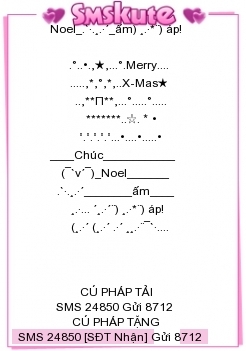 SMS kute chuc mung Giang sinh 2014 dep nhat