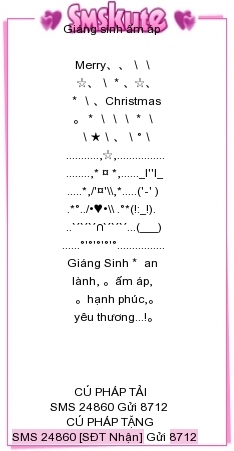 SMS kute chuc mung Giang sinh 2014 dep nhat