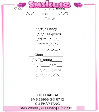 SMS kute chuc mung nam moi 2015