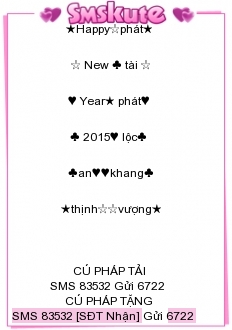 Sms kute chuc mung nam moi At Mui 2015