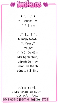 SMS kute chuc tet 2015 hay va y nghia nhat