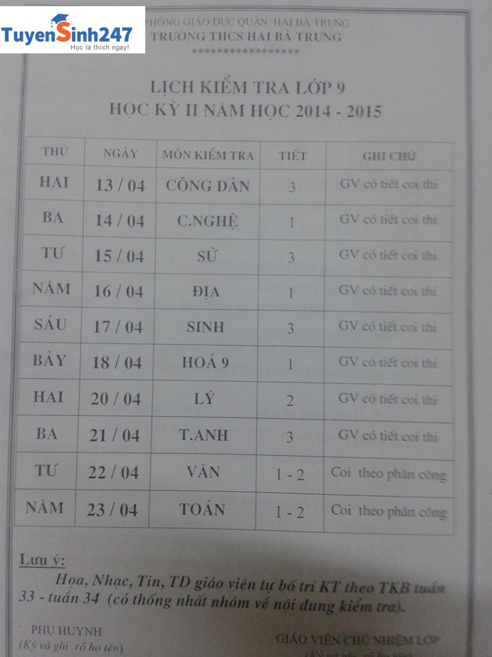 On thi lop 10 gap rut, thi hoc ky 2 se som hon moi nam