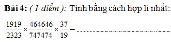 De thi hoc ki 2 lop 4 mon Toan nam 2015