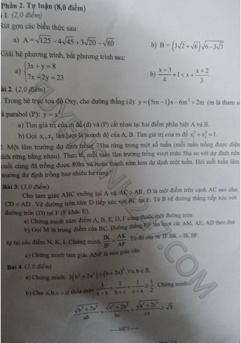 De thi vao lop 10 mon Toan TP Hai Phong nam 2015